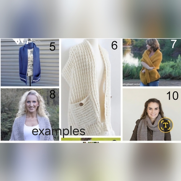 HANDMADE - Cozy Women’s Large Pocket Wrap/shawl - Olive - Picture 4 of 5